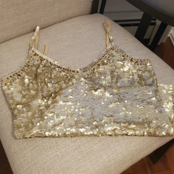 P.A.R.O.S.H. Sequin Top Size Large - Picture 2 of 5